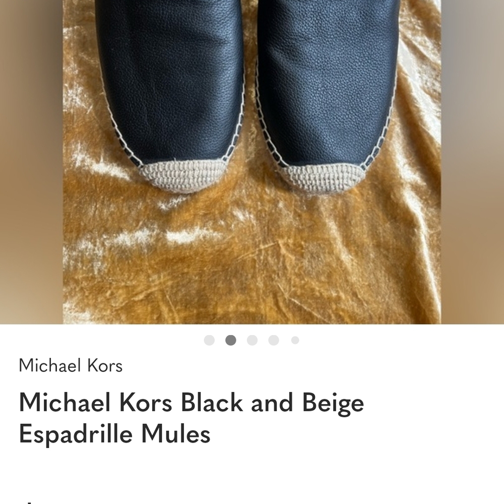 Michael Kors Black Espadrille Slides - Picture 6 of 7